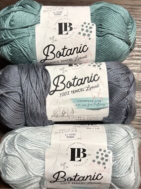 LB Botanic Tencel Lyocell Yarn - Aqua, Gray, Light Blue